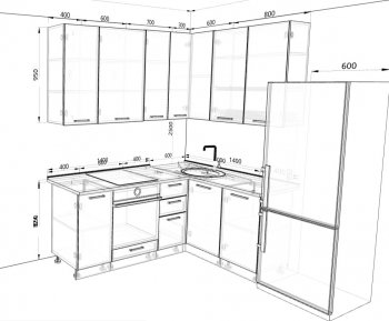 Кухонный гарнитур угловой 2000*1400 мм (Санвут) в Первоуральске - pervouralsk.mebel-e96.ru