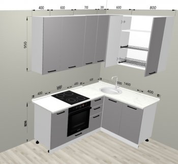 Кухонный гарнитур угловой 2000*1400 мм (Санвут) в Первоуральске - pervouralsk.mebel-e96.ru