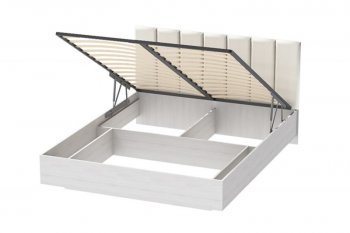 Кровать с подъемным механизмом Шарм (арт.031М1) экокожа Sontex Milk (Диал) в Первоуральске - pervouralsk.mebel-e96.ru | фото