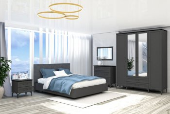 Кровать Шарм (арт.031М1) настил, Антрацит (Диал) в Первоуральске - pervouralsk.mebel-e96.ru