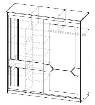 Шкаф-купе № 25 2000 мм (СВ) в Первоуральске - pervouralsk.mebel-e96.ru