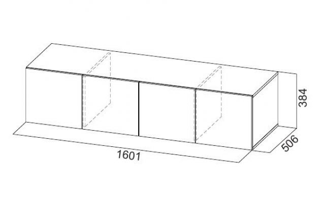 Шкаф 1600 мм ШК-5 с антресолью графит (СВ) в Первоуральске - pervouralsk.mebel-e96.ru