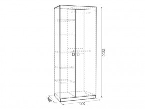 Шкаф 2-х створчатый Энерджи (900) в Первоуральске - pervouralsk.mebel-e96.ru