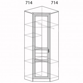 Шкаф для одежды угловой Лира 57 (Яна) в Первоуральске - pervouralsk.mebel-e96.ru