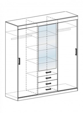 Шкаф-купе Лидер-3М 1700 мм (СтендМ) в Первоуральске - pervouralsk.mebel-e96.ru