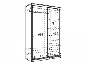 Шкаф-купе Рене 1500 вариант 1 (ЛДСП/ЛДСП) в Первоуральске - pervouralsk.mebel-e96.ru