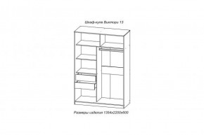 Шкаф-купе ВИКТОРИ-13 Анкор темный в Первоуральске - pervouralsk.mebel-e96.ru