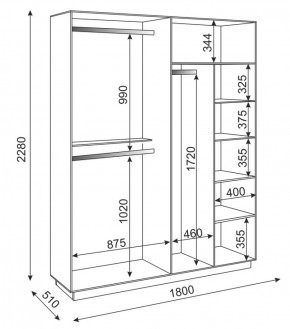 Шкаф 4-х дверный 1800 мм Тиффани М22 (Риннер) в Первоуральске - pervouralsk.mebel-e96.ru