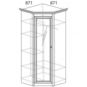 Шкаф угловой Флоренция 641 (Яна) в Первоуральске - pervouralsk.mebel-e96.ru