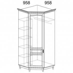 Шкаф угловой Прованс 418 (Яна) в Первоуральске - pervouralsk.mebel-e96.ru