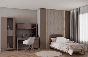 Кровать Сиде 900 мм Мокко (рогожка) (СБК) в Первоуральске - pervouralsk.mebel-e96.ru