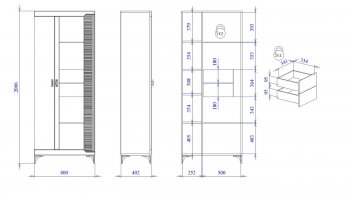 Пенал со стеклом широкий NEW Сиде Белый (СБК) в Первоуральске - pervouralsk.mebel-e96.ru