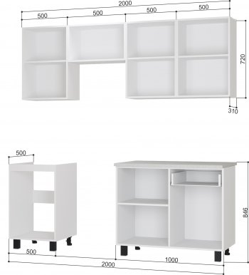 Кухонный гарнитур Сканди №2 2000 мм (БТС) в Первоуральске - pervouralsk.mebel-e96.ru