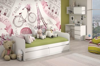 Кровать Соната 900 белый (Зарон) в Первоуральске - pervouralsk.mebel-e96.ru