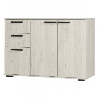 Комод Стандарт 3 NEW крафт белый (БТС) в Первоуральске - pervouralsk.mebel-e96.ru