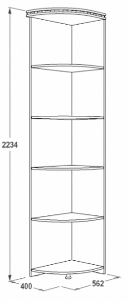 Стеллаж угловой Ольга-13 (400*562) в Первоуральске - pervouralsk.mebel-e96.ru