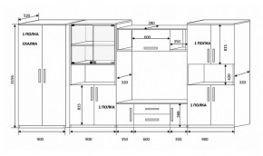 Стенка Вега 4 в Первоуральске - pervouralsk.mebel-e96.ru