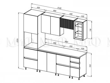 Кухонный гарнитур Техно-6 2400 мм (Миф) в Первоуральске - pervouralsk.mebel-e96.ru