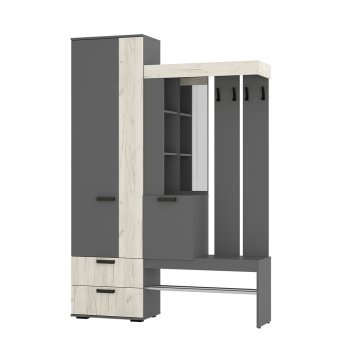 Прихожая Трамп графит/крафт белый (БТС) в Первоуральске - pervouralsk.mebel-e96.ru