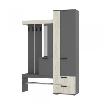 Прихожая Трамп графит/крафт белый (БТС) в Первоуральске - pervouralsk.mebel-e96.ru