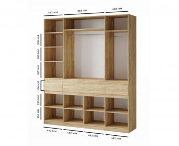 Шкаф 2000 мм Турин ЛДСП крафт серый/кашемир (ВВР) в Первоуральске - pervouralsk.mebel-e96.ru