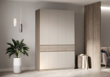 Шкаф 2000 мм Турин ЛДСП крафт серый/кашемир (ВВР) в Первоуральске - pervouralsk.mebel-e96.ru