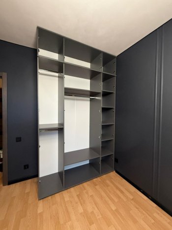 Шкаф 1600 мм 4-х створчатый Норд с антресолью графит (Миф) в Первоуральске - pervouralsk.mebel-e96.ru