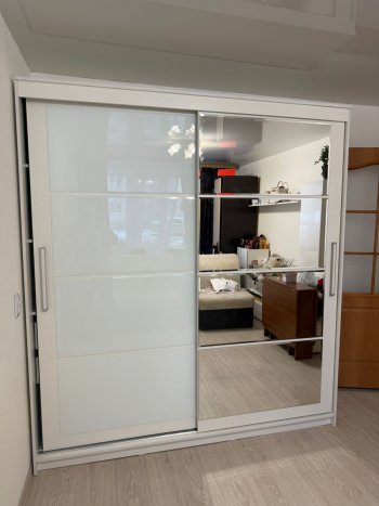 Шкаф-купе Крафт-6 белый ясень 2000 мм (БТС) в Первоуральске - pervouralsk.mebel-e96.ru