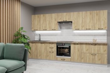 Кухонный гарнитур Янтарь 3000 мм (Герда) в Первоуральске - pervouralsk.mebel-e96.ru