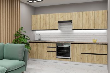 Кухонный гарнитур Янтарь экстра 3000 мм (Герда) в Первоуральске - pervouralsk.mebel-e96.ru